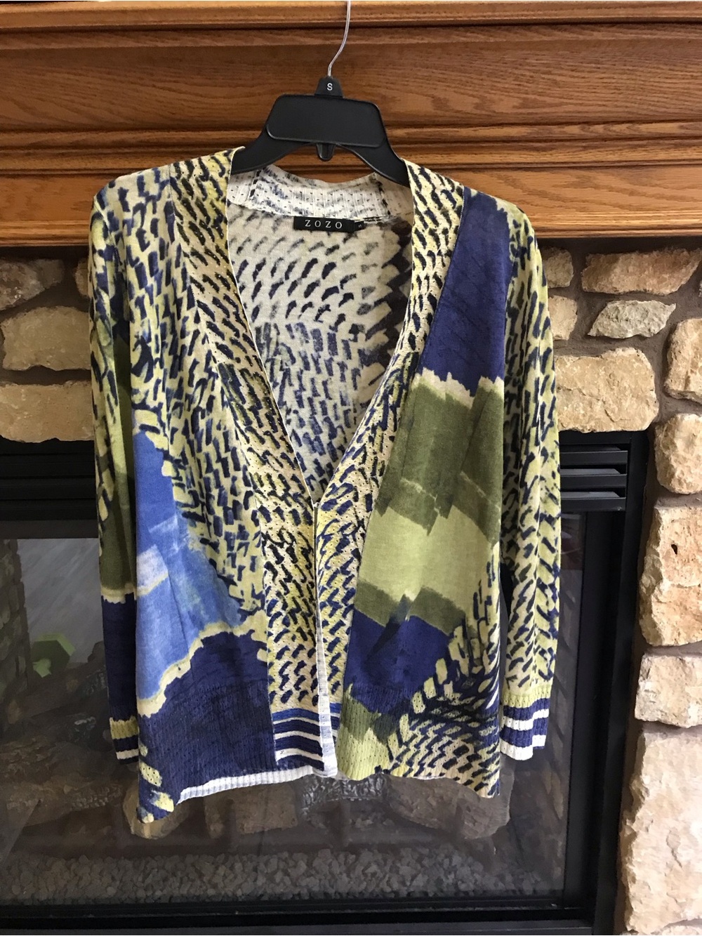 ZOZO Abstract Pattern Open Cardigan